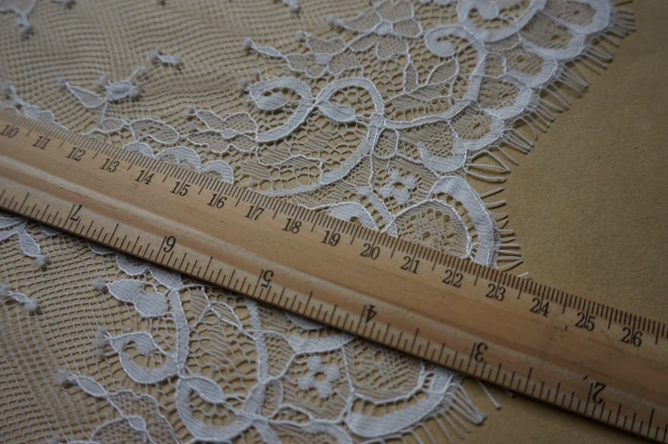 New Chantilly Lace Trim In Black White Floral Embroidered Eyelash For Home Decor Bridal Sash Wedding Dress | Дом и сад