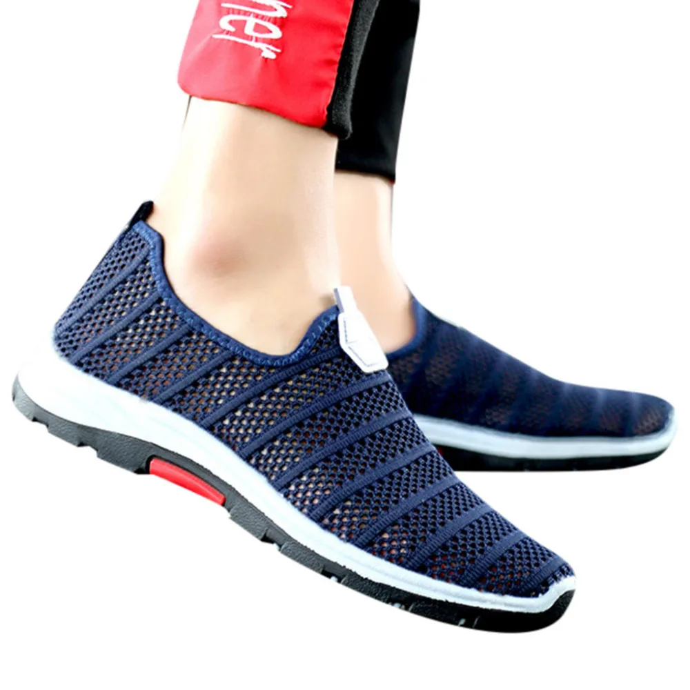 Мужские сетчатые дышащие кроссовки легкие Нескользящие на мягкой нескользящей