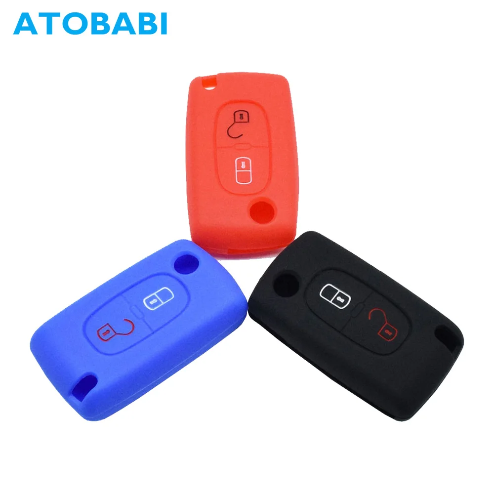 2 кнопки флип силиконовый чехол для ключей от машины складной дистанционного