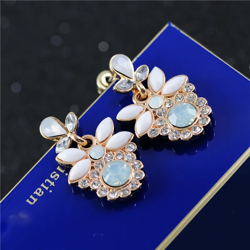 Ms restoring ancient ways the new popular jewelry wholesale girl party noble set auger gift flower earrings free shipping! | Украшения и