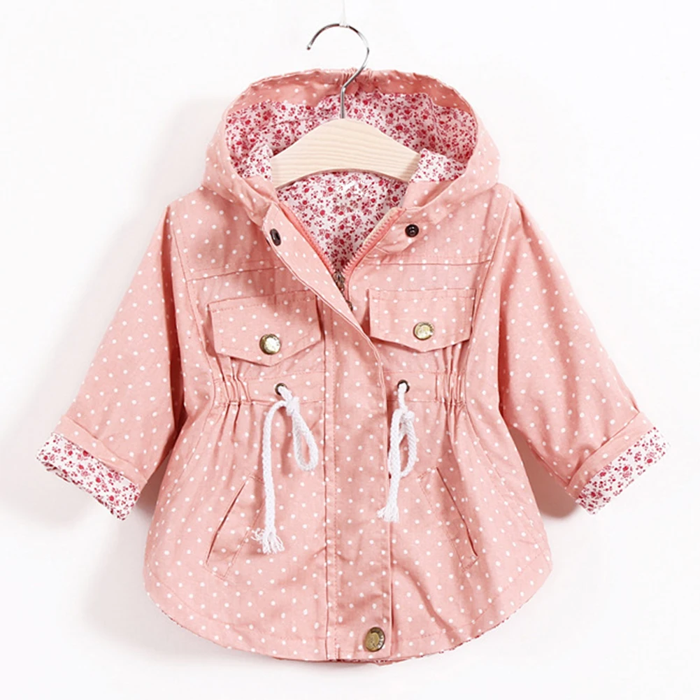 Модные хлопковые пальто летучая мышь детская ветровка для маленьких девочек