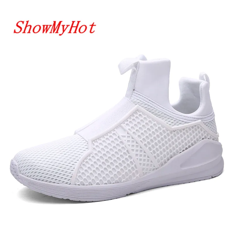 ShowMyHot/Брендовые мужские мокасины на плоской подошве; эспадрильи; слипоны; дышащие лоферы на платформе для студентов - Цвет: Слоновая кость