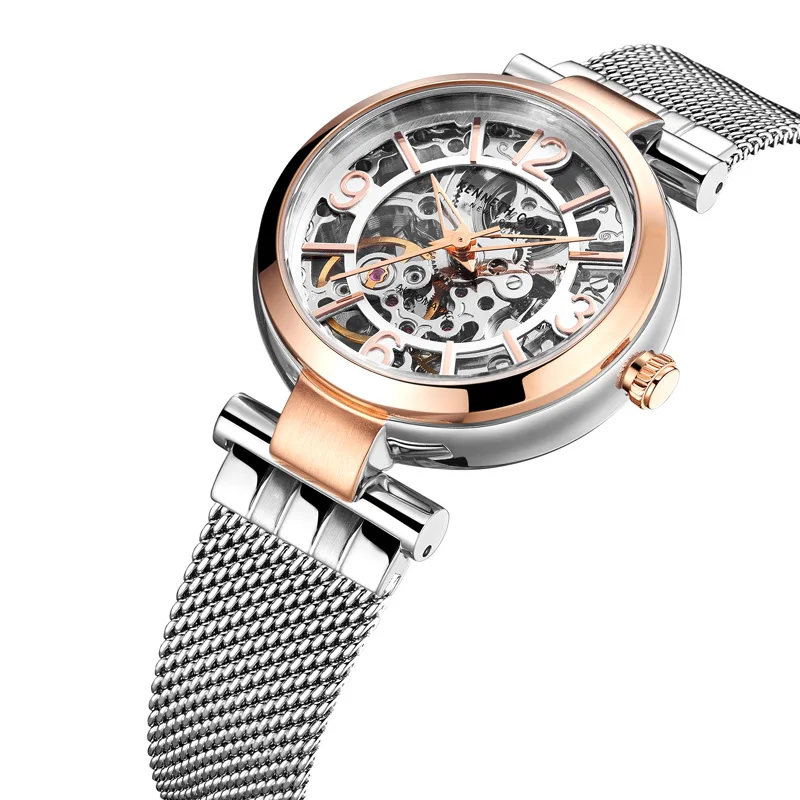 Kenneth Cole часы для женщин автоматические самозаводные механические из нержавеющей стали водонепроницаемые женские часы KC4944
