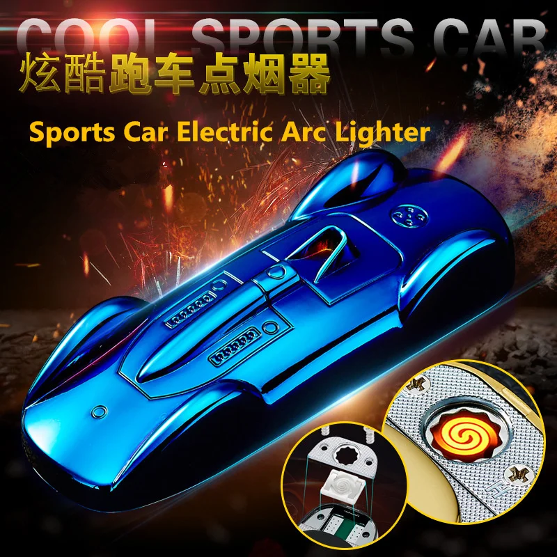 Мини крутой спортивный автомобиль USB электрическая дуговая плазменная Зажигалка