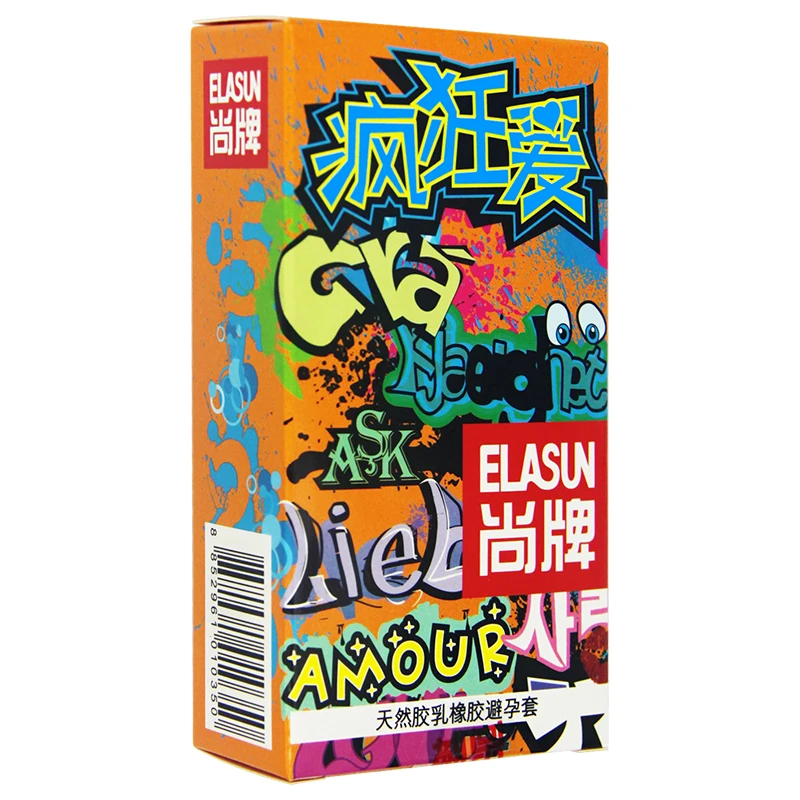 ELASUN 6 + из 2 предметов презервативы Crazy Love большой масло натуральный каучуковый