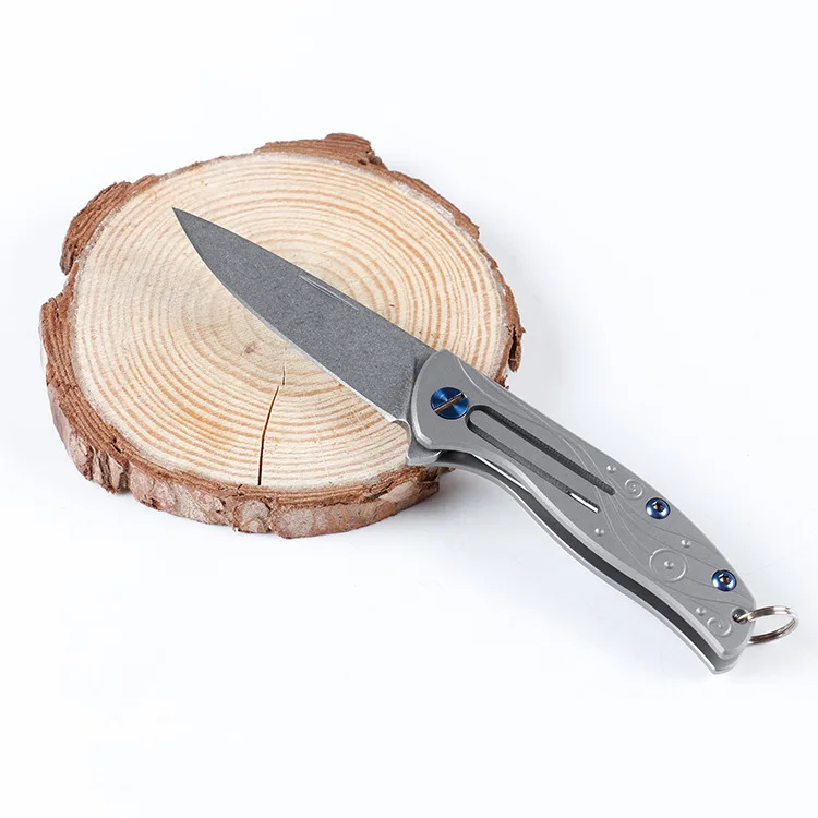 Маленький складной мини нож Freewolf с брелоком D2 каменное лезвие для мытья TC4