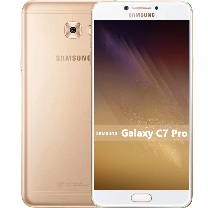 100% Оригинальные samsung Galaxy C7 Pro 2017 C7010 5 7 'ɿHD Super AMOLED Snapdragon 3300 мАч глобальной