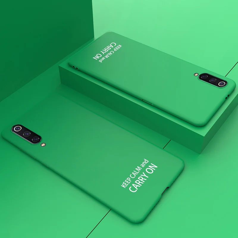 Тонкий матовый чехол ADKO ярких цветов с надписью для Xiaomi mi 9, Жесткий ПК mi 9, чехол для телефона для Xiaomi mi 9 se, милый чехол - Цвет: Green B