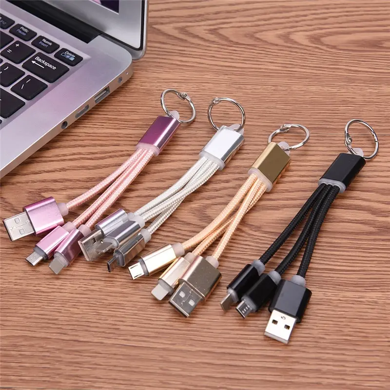 13 5 см USB кабель металлический брелок Micro для передачи данных зарядное устройство