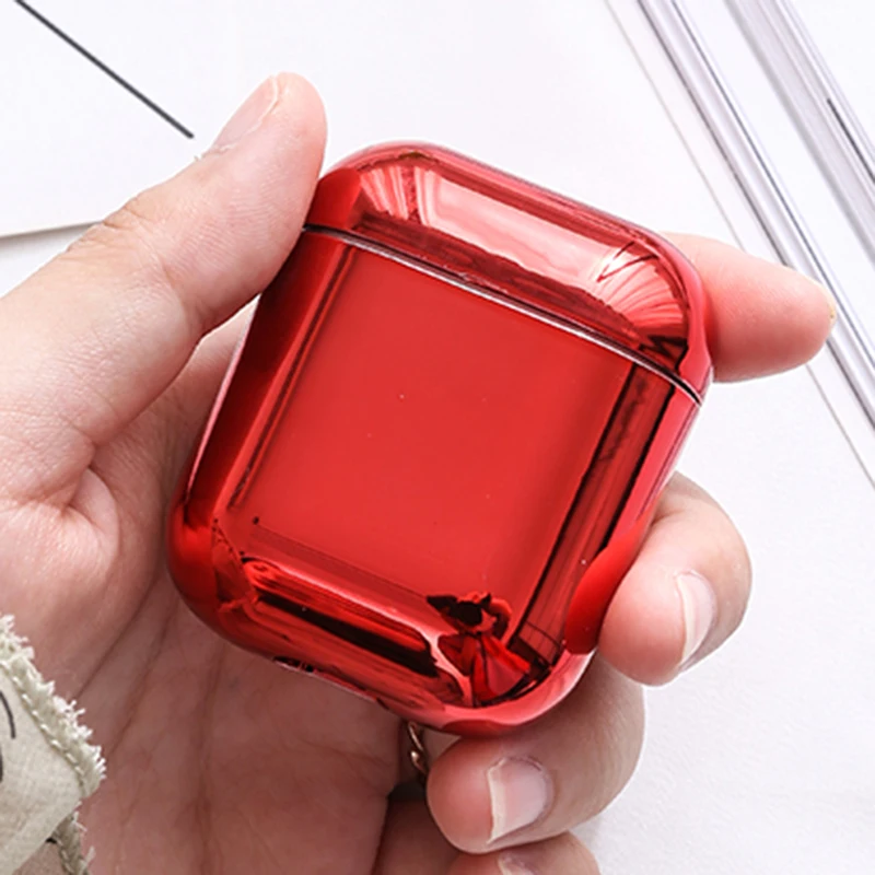PC чехол для наушников для Airpods 2 Air pods прозрачные цветные Жесткие ПК-Чехлы для AirPods чехол защитный чехол беспроводной чехол для наушников