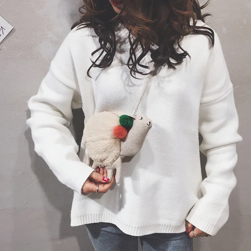 Ins/очень популярная женская милая сумка в виде овечки на плечо форме животного