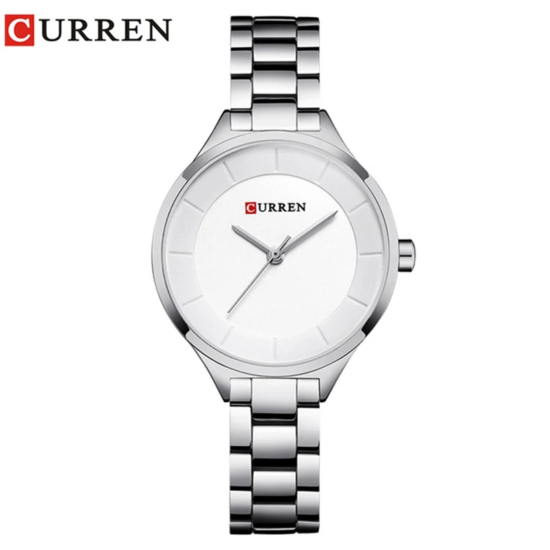 White White CURREN часы из розового золота Женские часы из нержавеющей стали женские часы-браслет женские Relogio Feminino Montre Femme 9015 - Цвет: White White