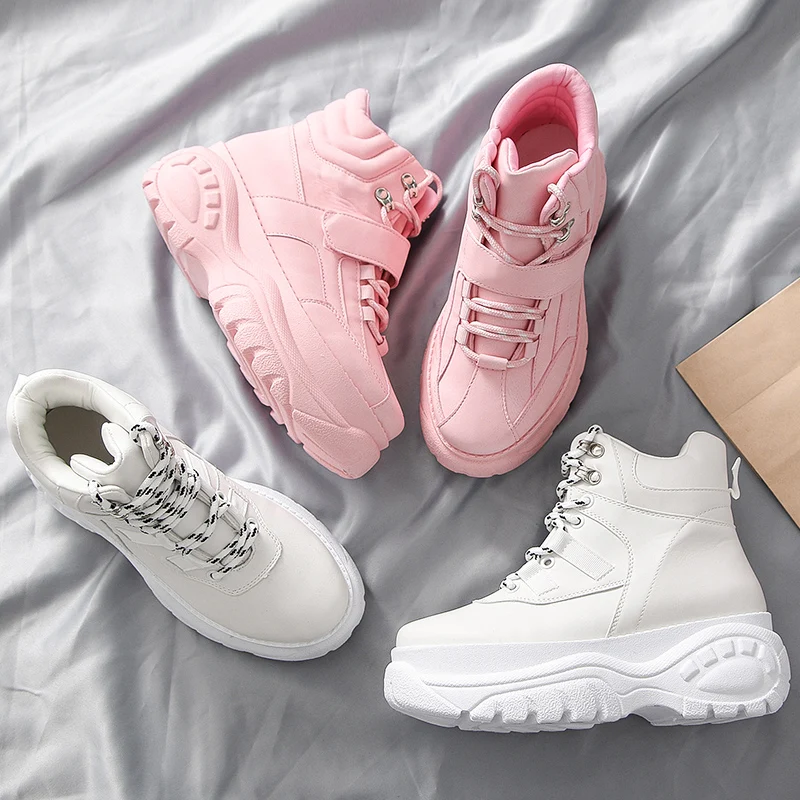 Kiiyilala/женские кроссовки новые модные на платформе женские Брендовые ботильоны не