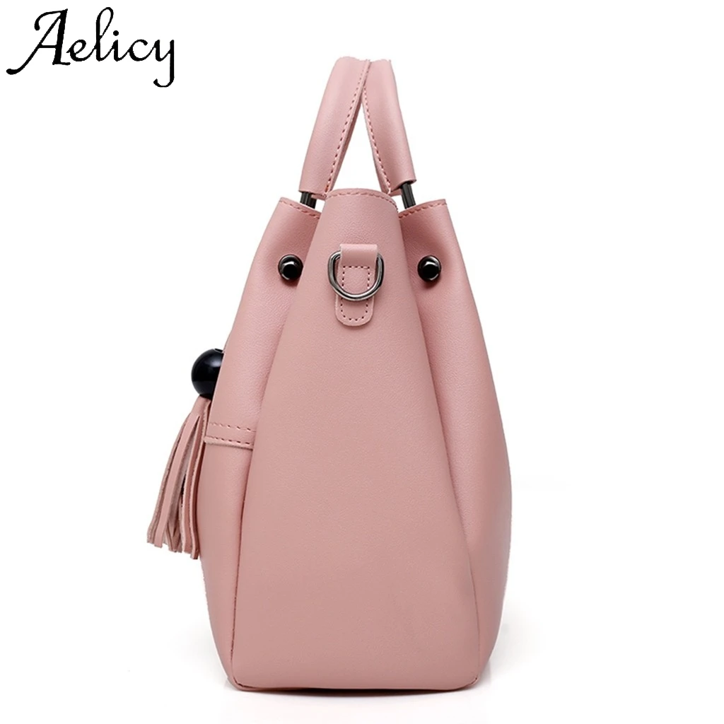 Aelicy 3 шт. женская модная сумка на плечо с бахромой кошелек для карт высокое