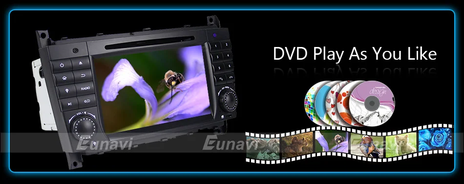 Eunavi 8 ядерный 2 Din Android 9 автомобильный dvd-плеер радио gps для c-класса W203 2004-2007 Clk W209 2005 A-w168 1998 2002 Clk-c209 DSP