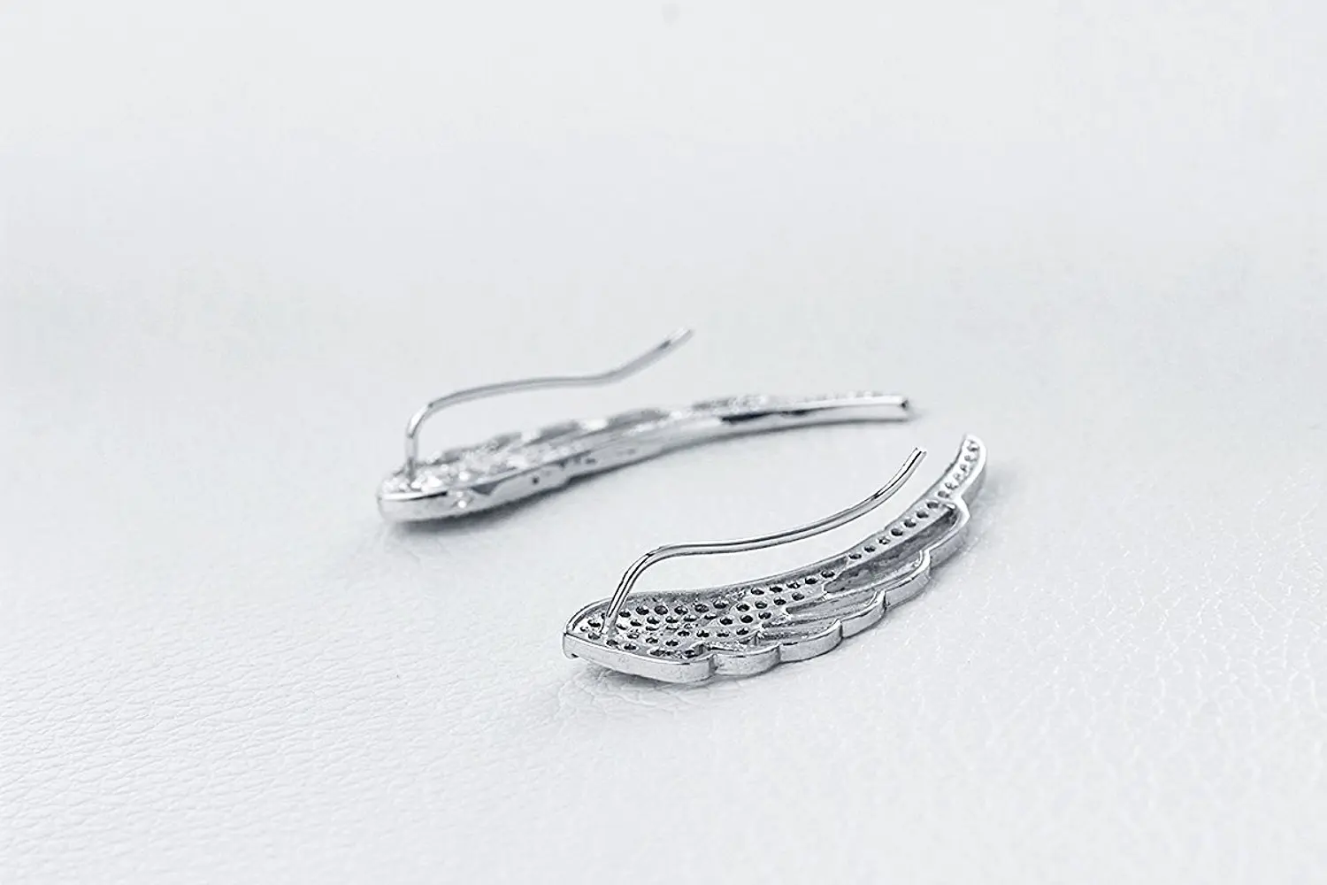 Chicinside Angel Wings Уха Манжеты Пен CZ Кристалл Крюк Серьги Серебряные Тона|angel wing ear cuff|wing