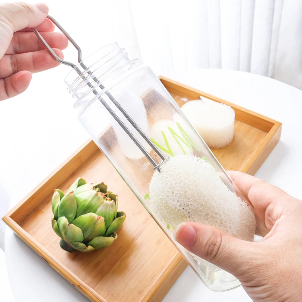 Long Handle Washing Supplies Sponge Scrubber Bottle Cleaning Dish Cup Brush Home Kitchen Tools Glass Multi-functional Hangable | Дом и сад