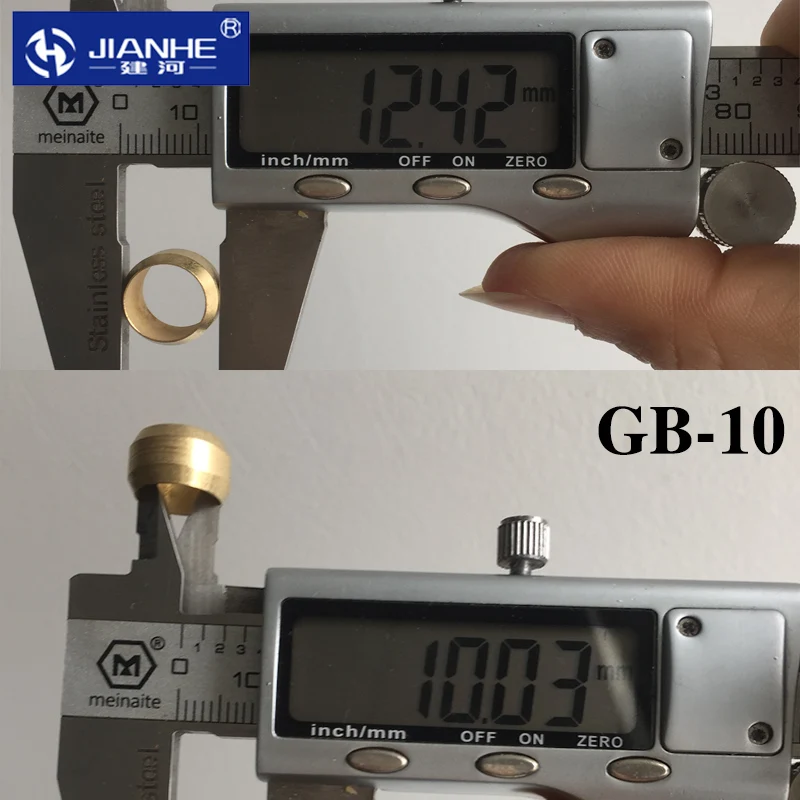 GB 10 шт. JIANHE латунный двойной конус наконечник 4 6 8 мм OD компрессионный рукав уплотнительное кольцо фитинги трубка система центральной смазки
