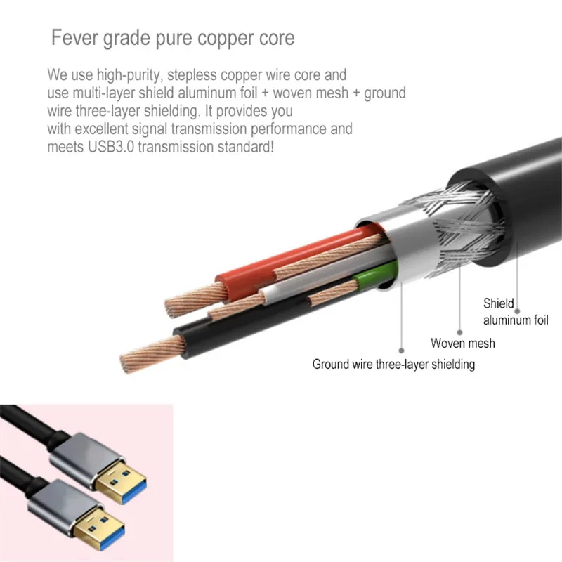 Usb type A папа к USB папа удлинитель супер скорость USB 3,0 удлинитель Кабель для радиатора жесткий диск Webcom