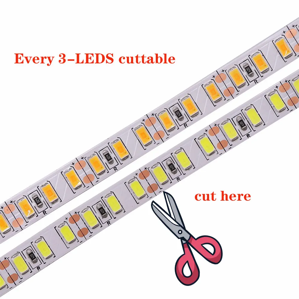 5 м DC12V супер яркая SMD 5630 5730 Светодиодная лента 300 светодиодов 450 600 не