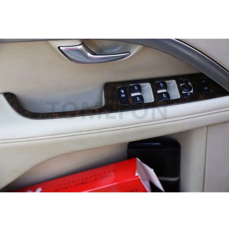 TOMEFON для Volvo S80 от 2009 до 2011 ABS специальная углеродная волоконная краска для интерьера, передняя задняя дверь, окно, переключатель, крышка панели, отделка 4 шт