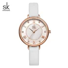 Часы Shengke женские кварцевые, креативные с простым циферблатом