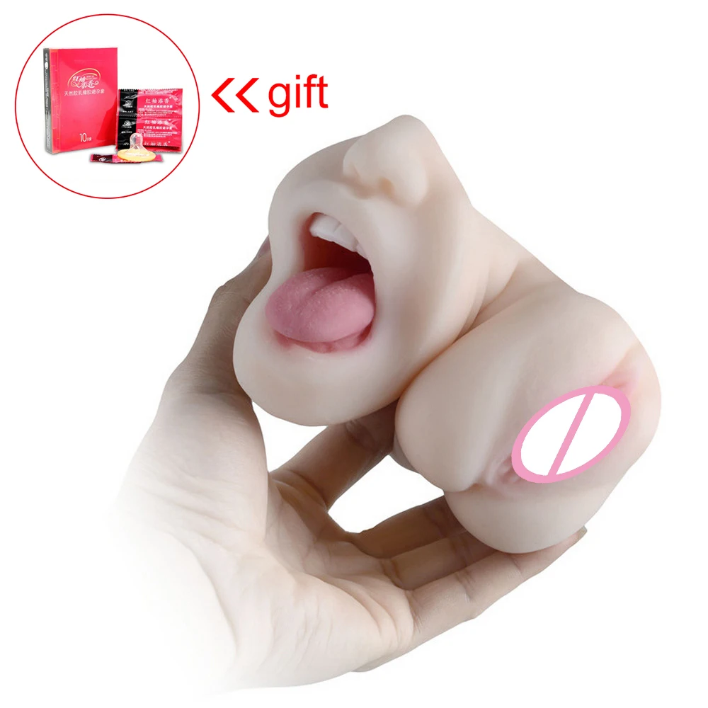 Презервативы в подарок Мужской мастурбатор секс куклы оральный рот глотка язык