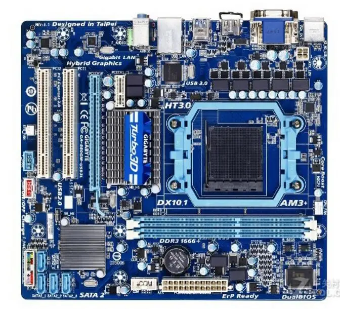 Для Gigabyte GA-880GM-USB3L оригинальная б/у настольная материнская плата 880GM-USB3L 880G Socket AM3 +