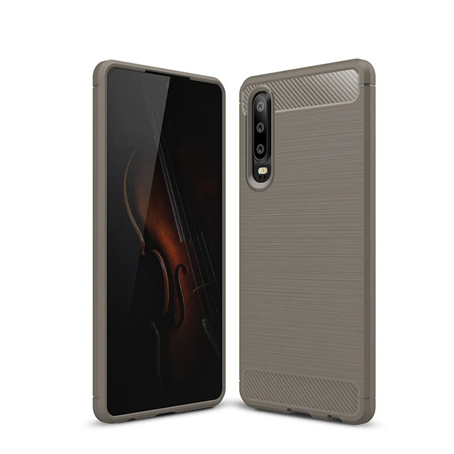 Мягкий силиконовый чехол Hadinas для huawei P30, углеродный защитный чехол для телефона huawei P30 Pro Lite P 30 30 lite, светильник, чехол для мобильного телефона - Цвет: Серый