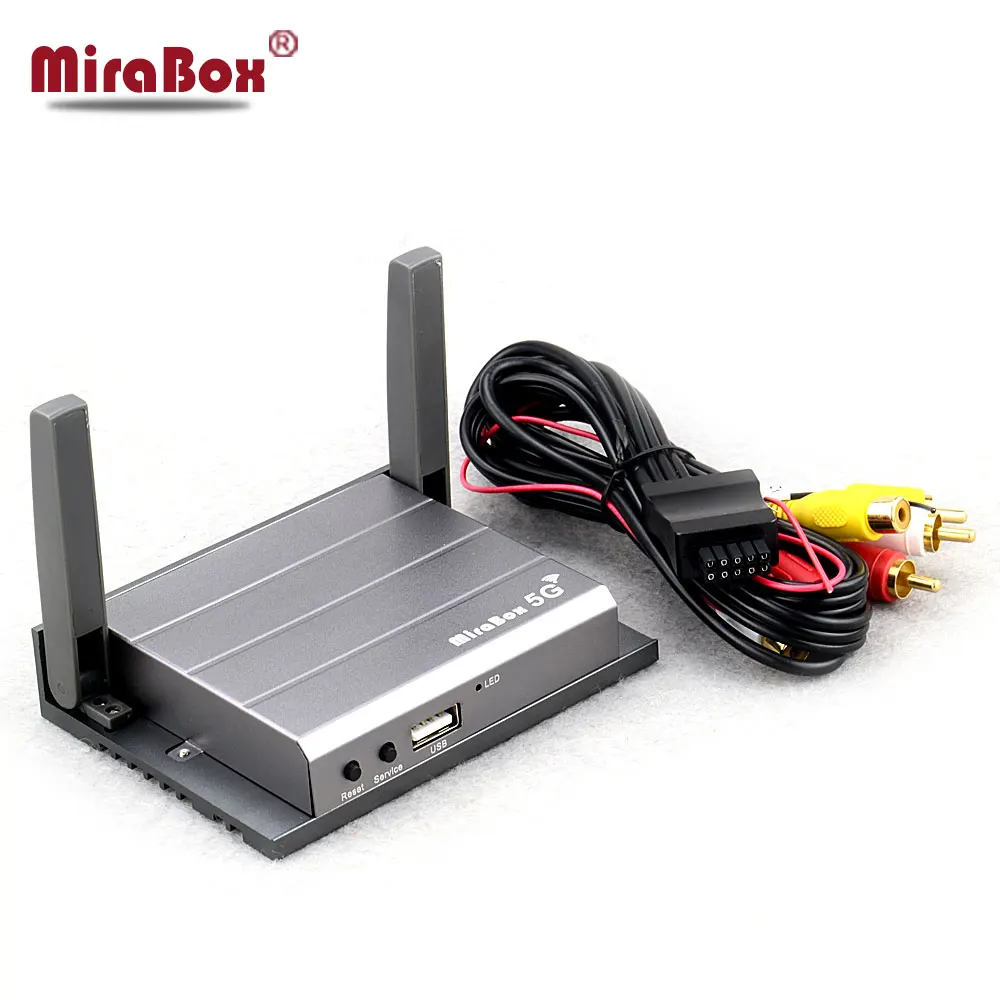Mirabox-5g зеркало автомобиля ссылку для ios11/Android/YouTube Поддержка RCA/AUX/AV/CVBS презентации