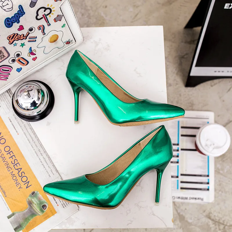 Женские туфли с острым носком Smirnova элегантные лодочки на тонком высоком каблуке большой размер 34 47