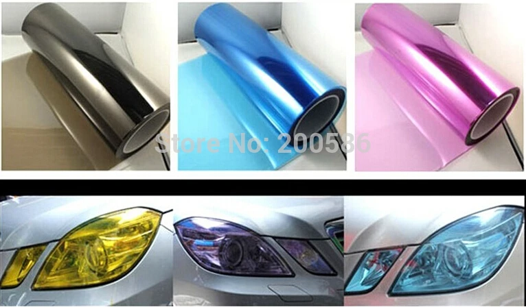 12 рулонов/партия пленка для фар оттенок задний фонарь налобный матовый блесек