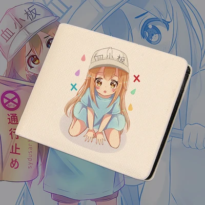 Клетки на работе! Erythrocite Red Blood Cell бумажник короткий стиль PU кожа мультфильм аниме