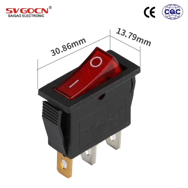 KCD3 3 контакта 15A/250VAC 20A/125VAC SPDT рокер переключатель лодки на выключение света