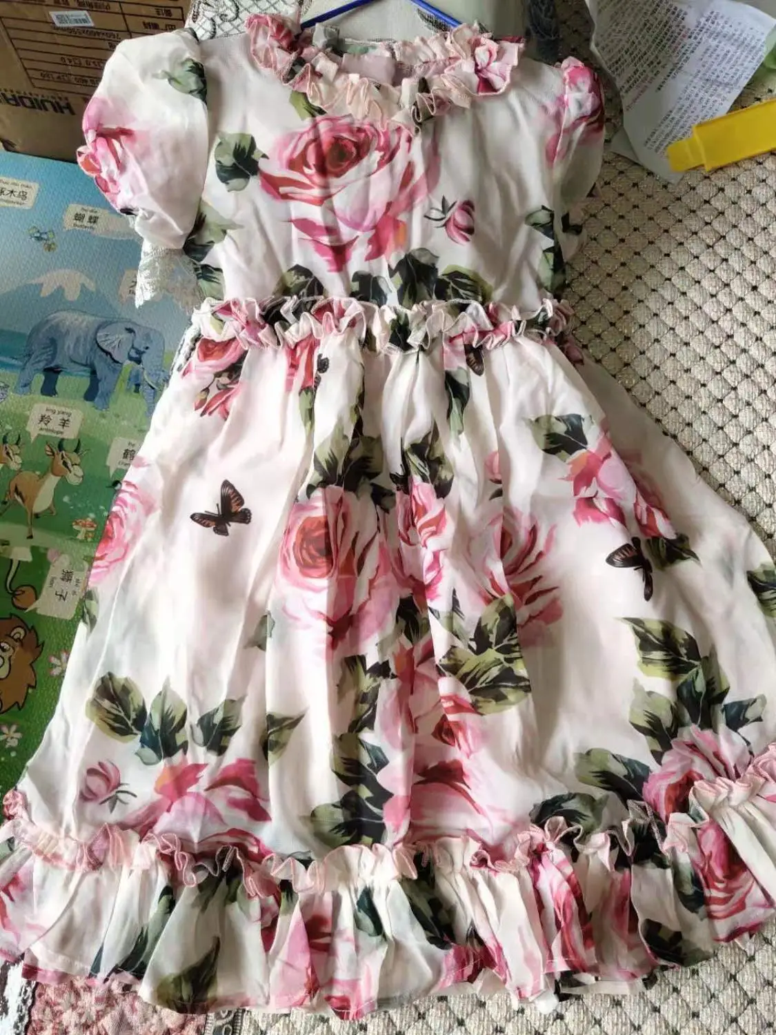 Платья с цветочным рисунком для девочек коллекция 2019 года Детские праздничные