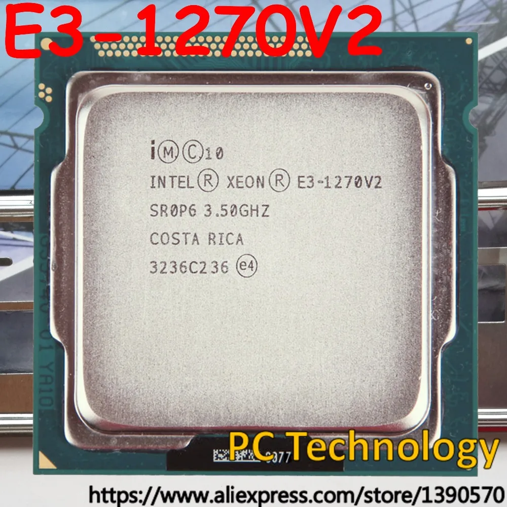 Оригинальный процессор Intel Xeon 3 50 V2 1270 ГГц 8 м LGA1155 E3 1270V2 настольный бесплатная