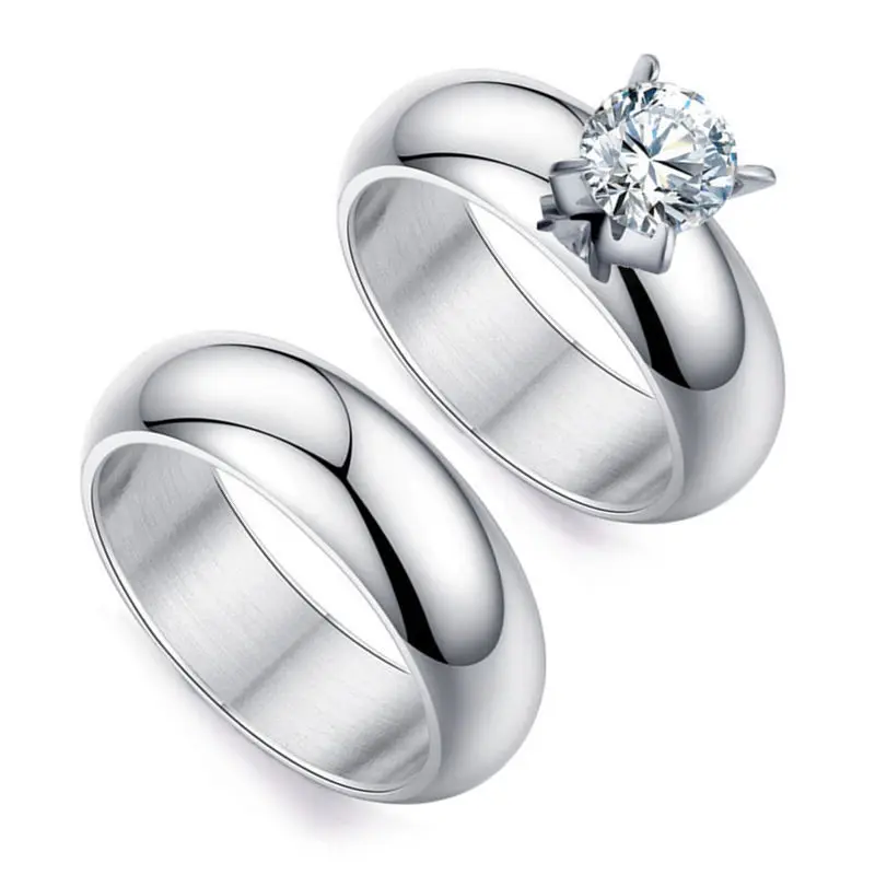 MANGOSKY романтической свадьбы Кольца для возлюбленной золото Цвет парные кольца из