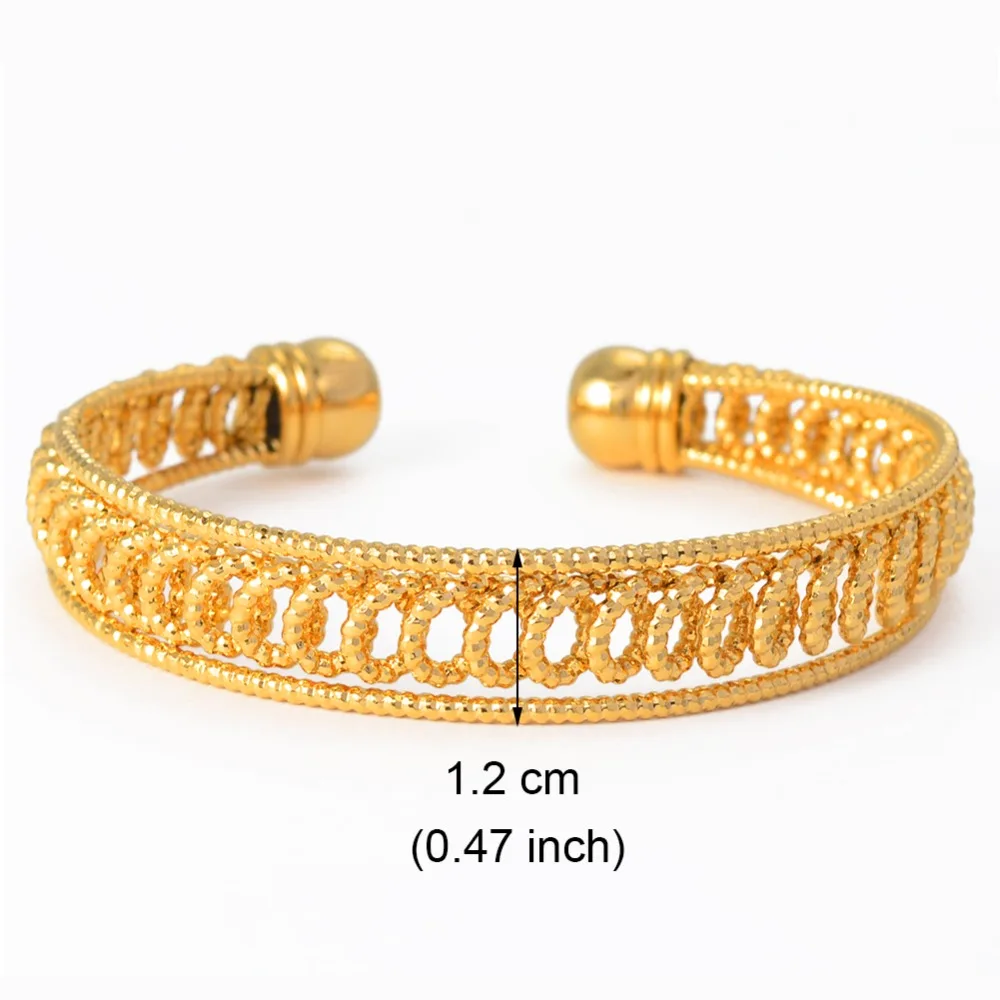 Anniyo 24K Дубай браслеты манжетного типа мама ювелирные изделия Эфиопии из