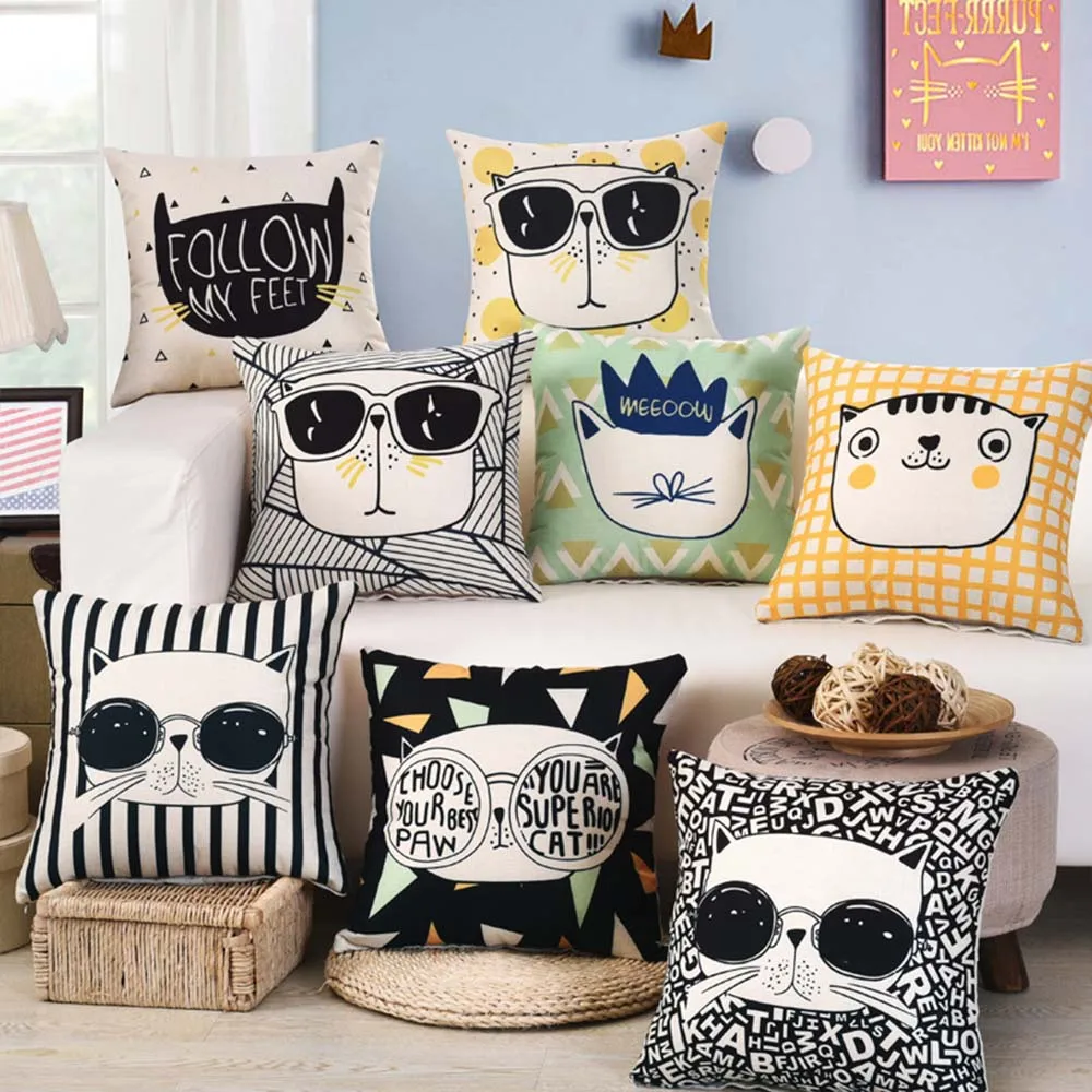 Дом queen голова кота из мультфильма вышивка крестом картины постельное белье