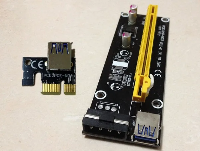 PCI-E PCI Express 1x to 16x Riser USB 3.0 Extender Cable with Sata 4Pin IDE Molex Power Supply for ETH ZCASH SC btc Miner RIG | Сетевое
