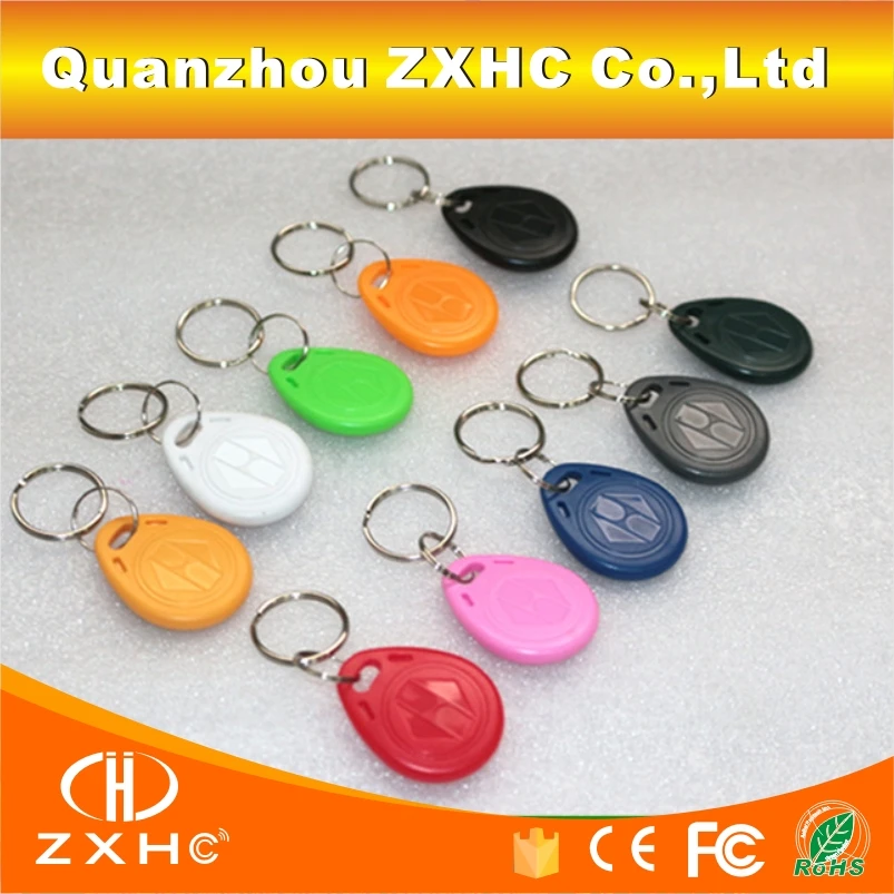 (100PCS/LOT) EM4305 125khz Programmable RFID Smart Tags Rewritable Keys Number2 Keyfobs | Безопасность и защита