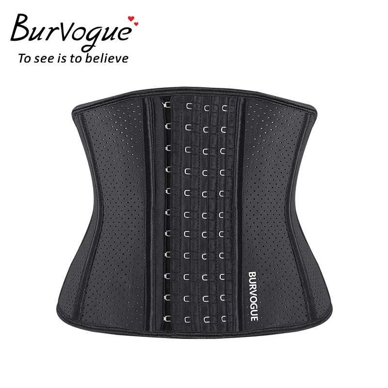 Burvogue размера плюс дышащие латексные тренировочные корсеты для талии 9 спиральных