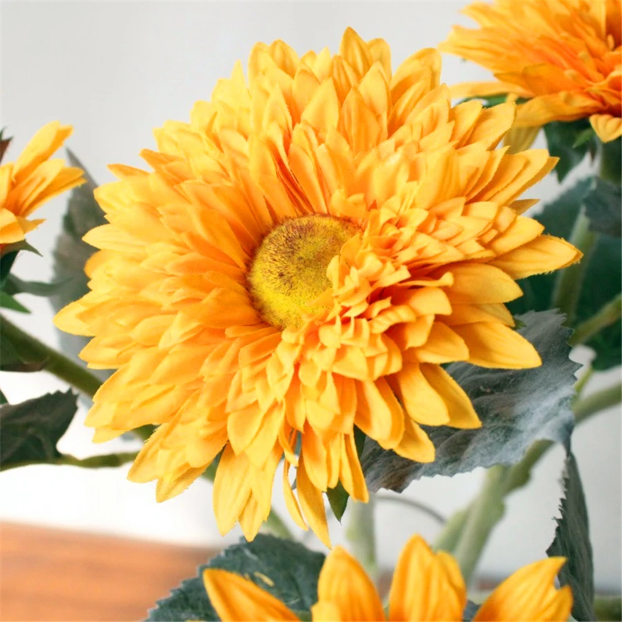 1pc 42CM Long Artificial Sunflower Colorful petals High Quality for Home Wedding Party Decorations Photography Props Gerbera DIY