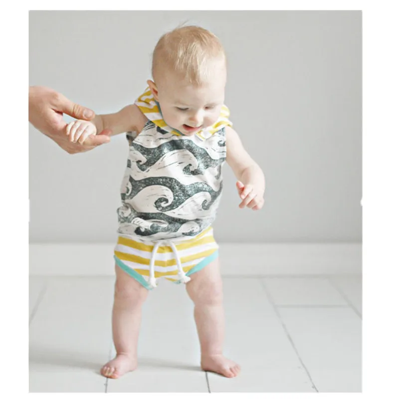 Комплект из 2 предметов 2017 летние топы для новорожденных мальчиков жилет в