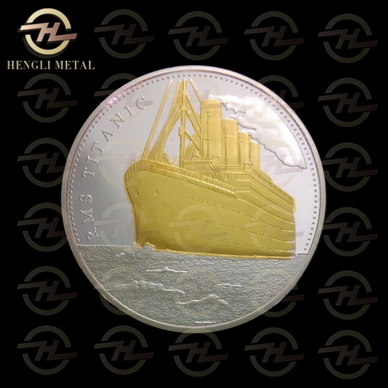 Редкий Серебряный и Золотой Титаник 100 Юбилейная монета карта путешествия Лондон