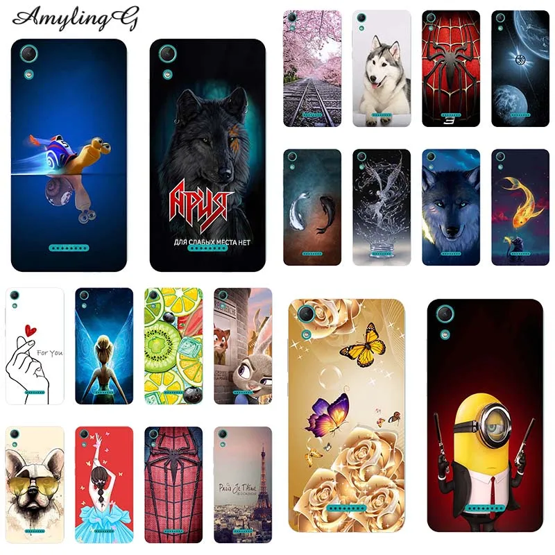 Модные чехлы для телефонов Wiko Lenny 4 Plus Lenny4 чехол с принтом розы волка животного