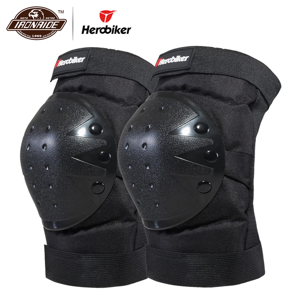 HEROBIKER мотоциклетные наколенники, Поддержка er Упругие Спорт ног колено Поддержка бандаж Обёрточная бумага Протектор Наколенники наколенники