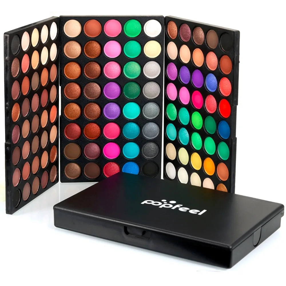 

Popfeel Professional Natural 120 Color Super Light Eye Shadow Palette Cosmetics Makeup Pallete Beauty Make Up Tool Eyeshadow Set