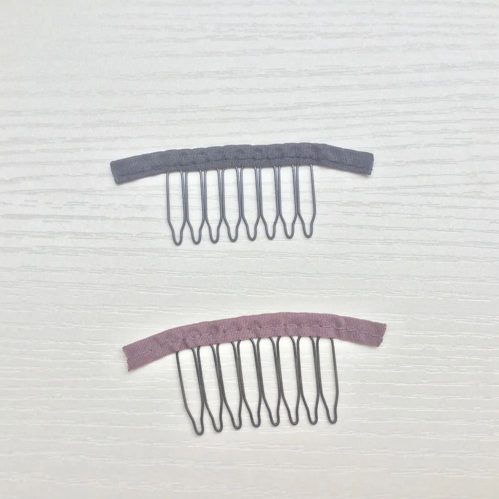 

Wig Accessories,Hair Wig Cap Combs and Clips For Wig Cap,2 Colors,Black,Purple brown,8 teeth30pcs/Lot,Free shipping