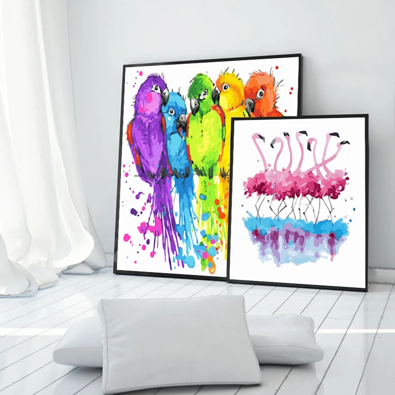 Рисуй по номеру Wall art живописи номерам ручной росписью цвет Творческий животных